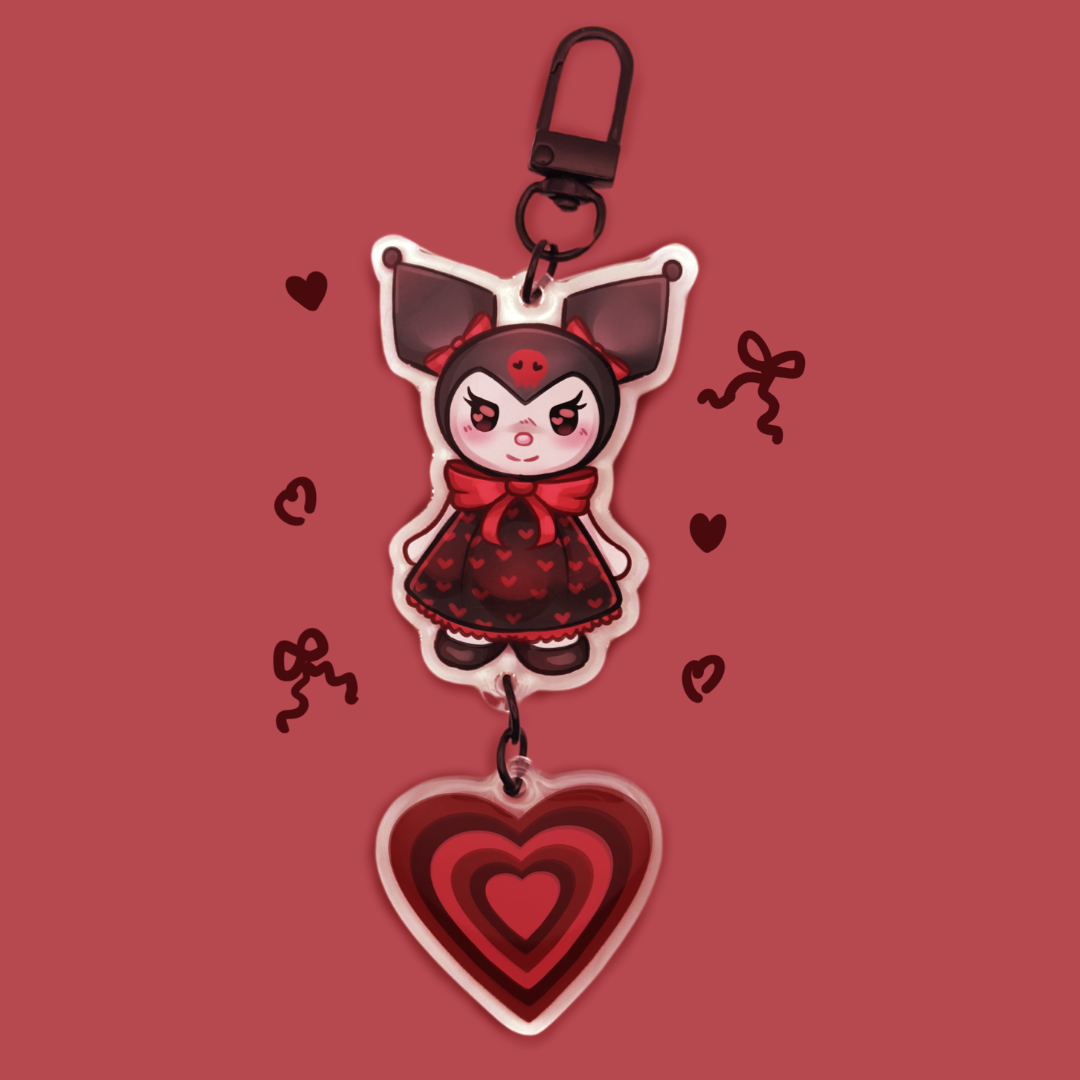 Sanrio - Kuromi and Melody Matching Keychains