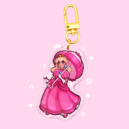 Super Mario Princess Keychains | Peach, Daisy, Rosalina, Pauline Charms