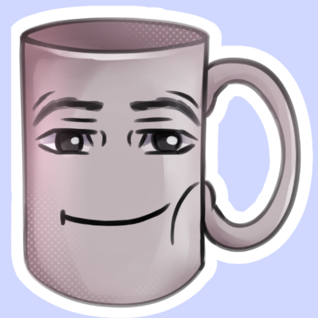 Roblox Meme Mug | Laptop Sticker, Digital Art, Stickers, Water Bottle Sticker, Stationery, Illustration