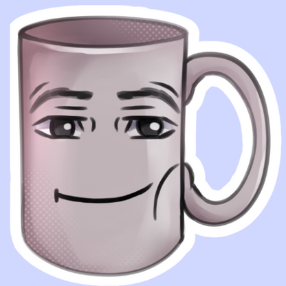 Roblox Meme Mug | Laptop Sticker, Digital Art, Stickers, Water Bottle Sticker, Stationery, Illustration