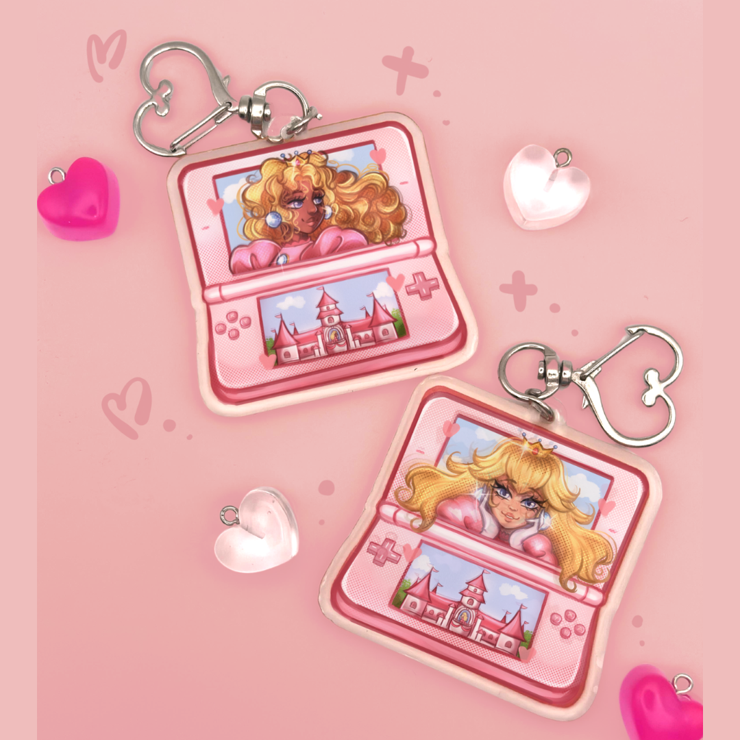 Peach DS Acrylic Keychain