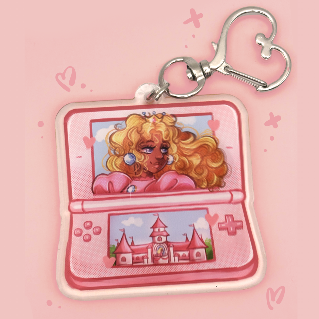 Peach DS Acrylic Keychain